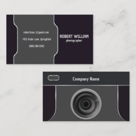 Fotograaf Cameralenzen | Modern Minimaal Design Visitekaartje