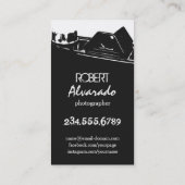 Fotograaf Creative Retro Black White Camera Visitekaartje (Achterkant)