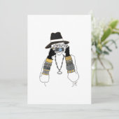 Fotograaf en haar camera voor fotografie aankondiging (Staand voorkant)