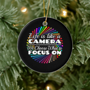 Fotograaf Focus Citaat - Leven Als een Camera Keramisch Ornament