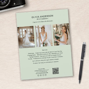 Fotograaf Foto QR Sociale Media Groene Zakelijke M Flyer