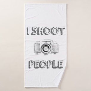 fotograaf fotograaf fotografeert mensen grappige t badhanddoek