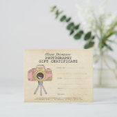 Fotograaf Fotografie Gift Certificate Sjabloon (Staand voorkant)