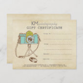 Fotograaf Fotografie Gift Certificate Sjabloon (Voorkant / Achterkant)