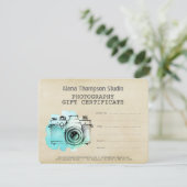 Fotograaf Fotografie Gift Certificate Sjabloon (Staand voorkant)