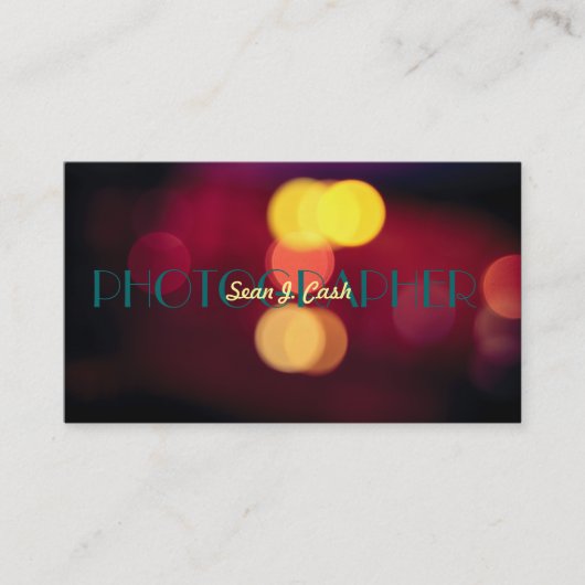Fotograaf, fotografie visitekaartje (Voorkant)