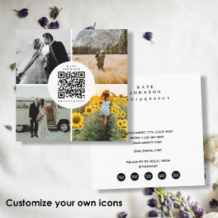 Fotograaf foto's Aangepaste sociale media pictogra Vierkante Visitekaartje