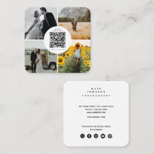 Fotograaf Foto's QR Code Social Media Icons Vierkante Visitekaartje