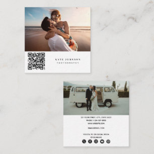 Fotograaf Foto's QR Code Social Media Icons Vierkante Visitekaartje