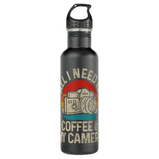 Fotograaf Gift Coffee & Camera Funny  Ph Waterfles