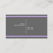 Fotograaf grijs, wit, lavender opvallend visitekaartje (Achterkant)
