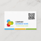 Fotograaf - kleurrijk met QR-code Visitekaartje (Achterkant)