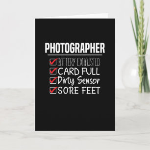 Fotograaf Leven - Grappige Fotografie Checklist Kaart