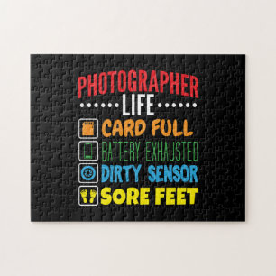 Fotograaf leven grappige icoon lijst legpuzzel