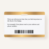 Fotograaf Media Medewerker Pers Pass ID Kaart Badge (Achterkant)