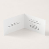 Fotograaf met moderne minimale bruiloft visitekaartjes (Binnen)