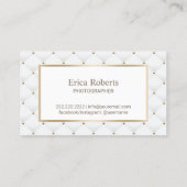 Fotograaf Modern Gold Camera Luxe Visitekaartje (Achterkant)