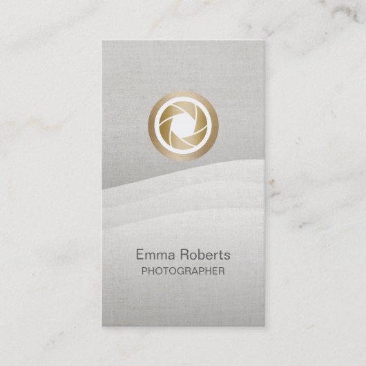 Fotograaf Modern Gold Shutter Logo zen stromen Visitekaartje (Voorkant)