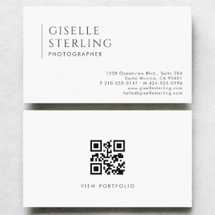 Fotograaf Modern Professionele QR-code Visitekaartje
