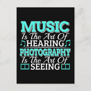 Fotograaf muzikant - Inspirerend citaat Briefkaart