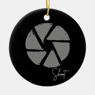 Fotograaf Ontwerp Aperture Retro Camera Keramisch Ornament