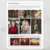 Fotograaf Over mij Pagina Sjabloon (Achterkant)