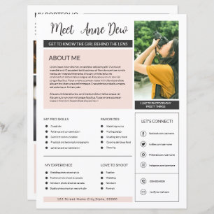Fotograaf Over mij Pagina Sjabloon
