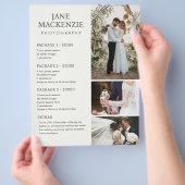 Fotograaf Prijslijst Diensten Flyer Sjabloon (Hand)