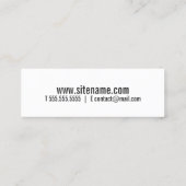 Fotograaf Professional Modern Bold Mini Visitekaartje (Achterkant)