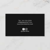 Fotograaf Professionele camera Fotografie donker Visitekaartje (Achterkant)