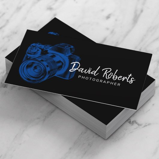 Fotograaf Professionele camera Fotografie donker Visitekaartje