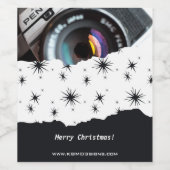 Fotograaf Promotionele kerst Wijn Etiket (Enkel label)