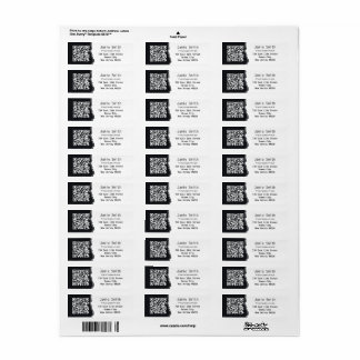 Fotograaf QR Code Wit en zwart Retouradres Etiket