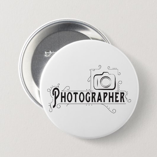 Fotograaf Ronde Button 7,6 Cm (Voorkant /achterkant)