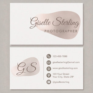 Fotograaf Roos Gold Foil Blush Beauty Abstract Visitekaartje