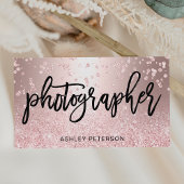 fotograaf roos goud glitter metallic confetti visitekaartje