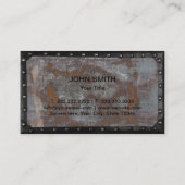 Fotograaf Rusty Metal Framed Fotografie Visitekaartje (Achterkant)