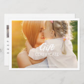 Fotograaf Sjabloon cadeaubon (Voorkant / Achterkant)