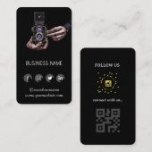  fotograaf - Social Media QR Code Visitekaartje (Voorkant / Achterkant)