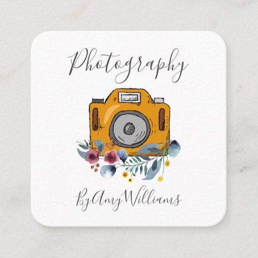 fotograaf vierkante visitekaartje (Voorkant)