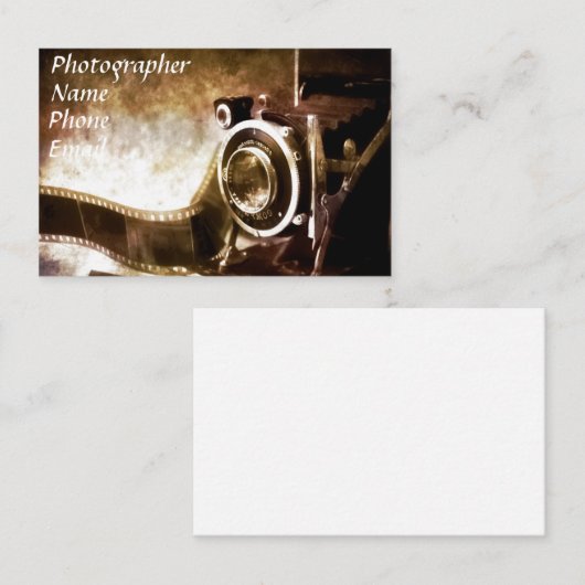 fotograaf visitekaartje (Voorkant / Achterkant)