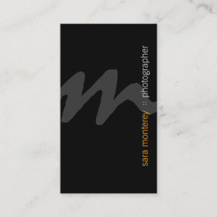 Fotograaf Visual Arts Media Bold Monogram Dark Visitekaartje