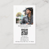 Fotograaf Zelfportret QR Code Visitekaartje (Achterkant)