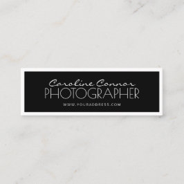 Fotograaf zwart-wit begrensde Kaart Mini Visitekaartje