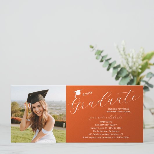 Fotogradatiepartij Elegant modern script Kaart (Staand voorkant)