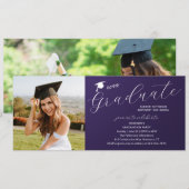 Fotogradatiepartij Elegant modern script Kaart (Voorkant / Achterkant)