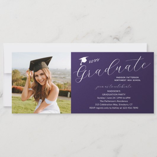 Fotogradatiepartij Elegant modern script Kaart (Voorkant)
