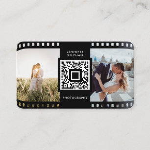 Fotograf QR-code Fotograaf Filmrol Zwart Wit Visitekaartje