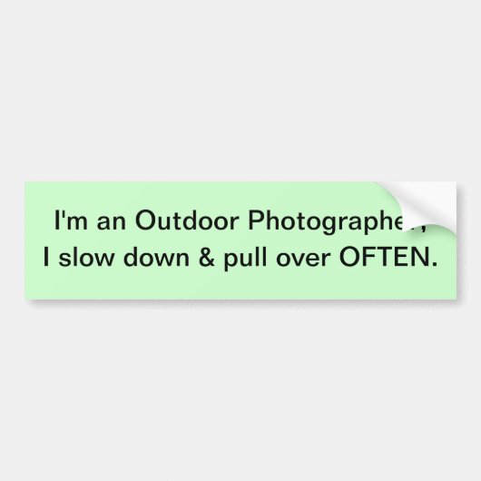 Fotografe Bumpersticker (Voorkant)
