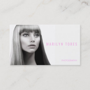 ☐ Fotografe-Haarstylist-Model Moderne headeigens Visitekaartje